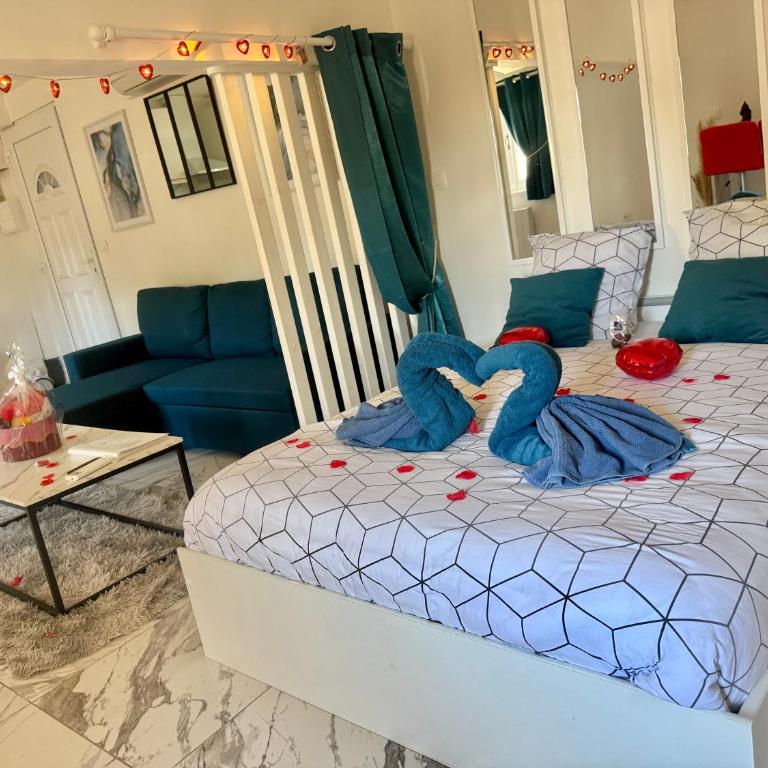 LOVE ROOM by GC - Jacuzzi - Wifi - Clim - Rétroprojecteur - Appartement 1 Chambre - 3