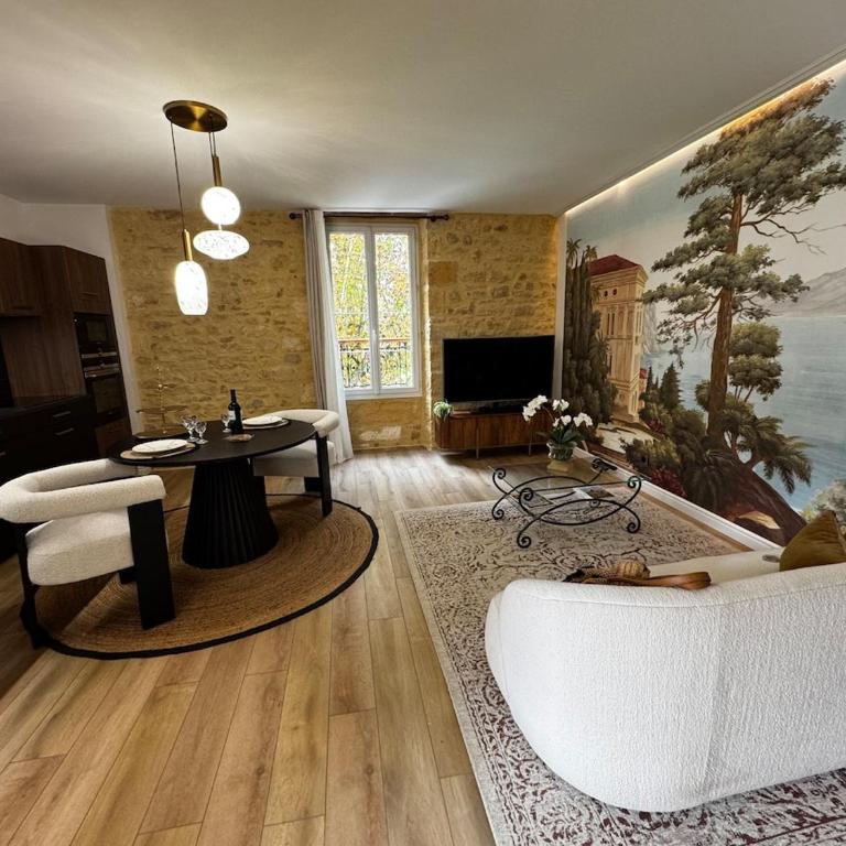 LE MAJORAL Quiet accommodation 5 mins walking from historic town, garden, covered terrace, parking, air cond, private parking, fiber - Appartement 1 Chambre - 11