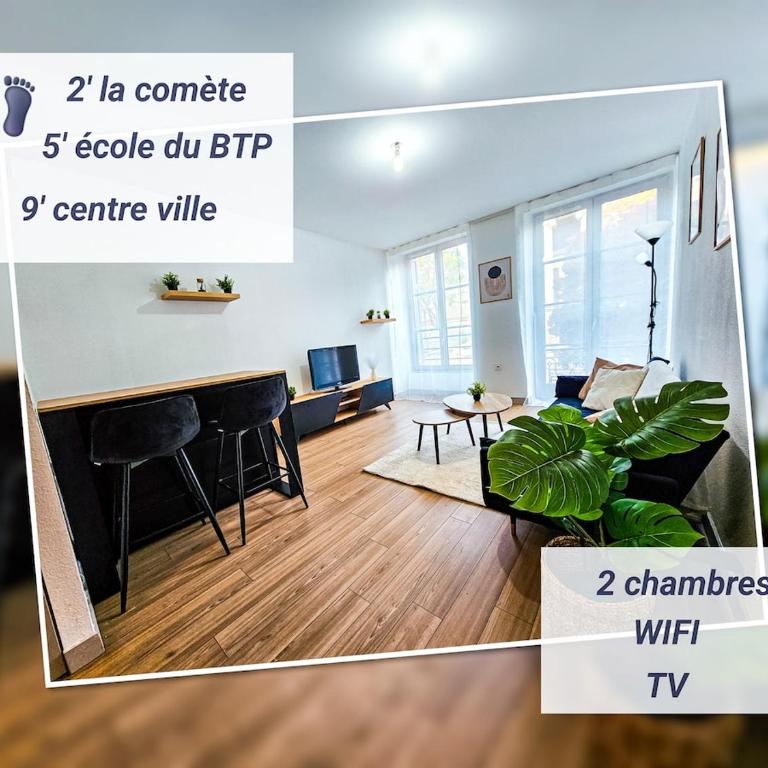 Appartement T3 lumineux - Centre Saint-Étienne - Apartamento de 2 dormitorios - 1