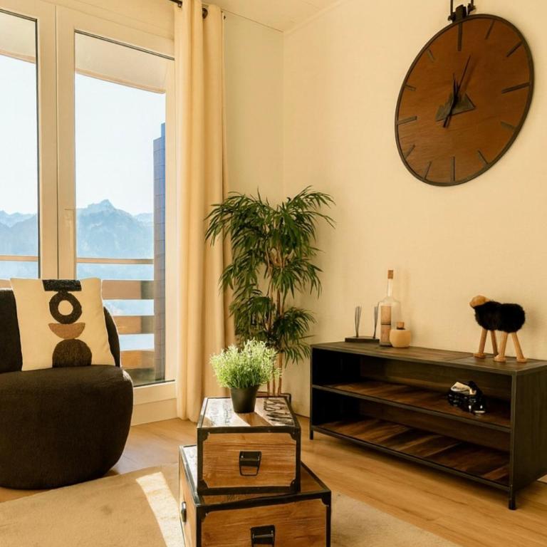 Vue imprenable sur les Alpes et Parking privé gratuit - Appartement 1 Chambre - 12