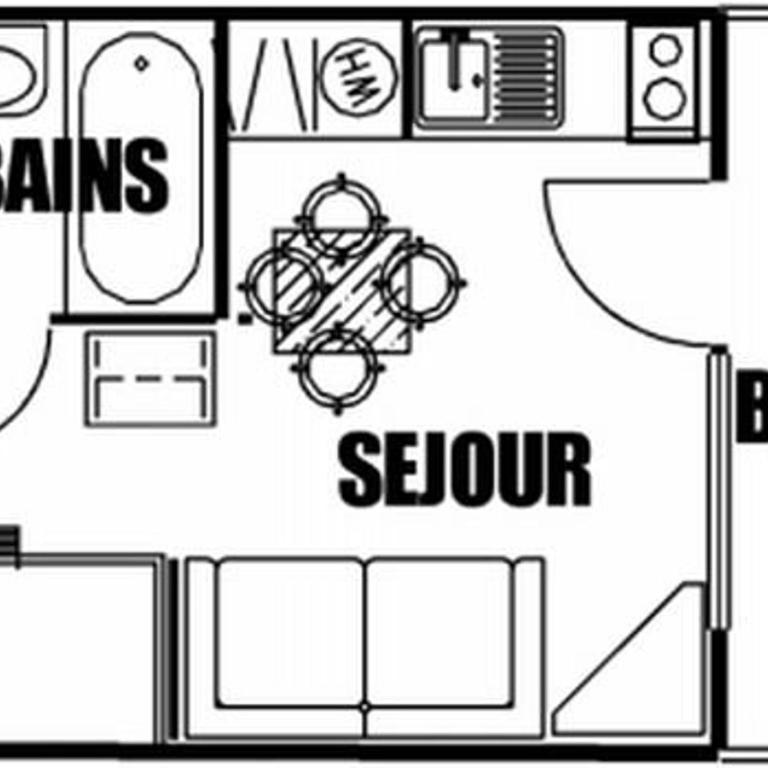 Studio pour 4 personnes avec balcon et équipements, au pied des pistes et à 550m du village - FR-1-572-157 - Monolocale - 6