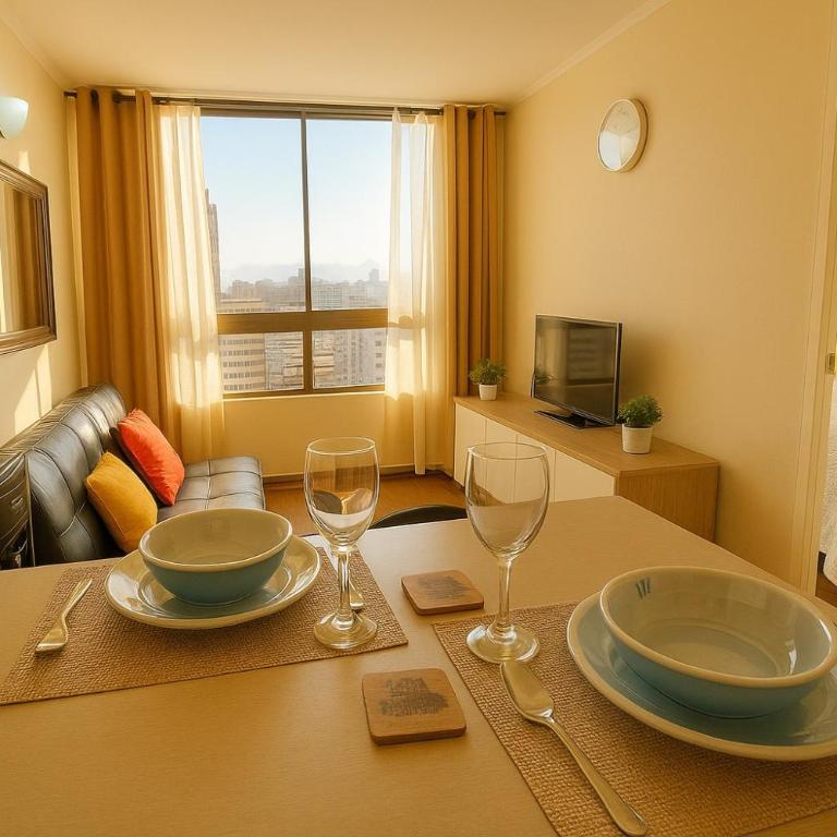 Moderno Departamento con hermosas vistas, piscina, estacionamiento, muy cerca del Metro Santa Isabel y Providencia - One-Bedroom Apartment - 1