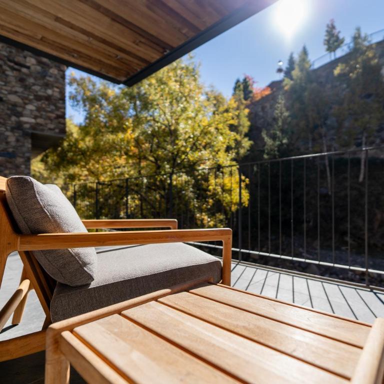 Luxurious Mountain Gem Enjoy Nature l Gym Sauna Pool l 1 MINUTE WALK TO SLOPES l by BonesVacances - Two-Bedroom Apartment with Terrace - 77