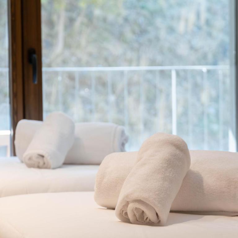 Luxurious Mountain Gem Enjoy Nature l Gym Sauna Pool l 1 MINUTE WALK TO SLOPES l by BonesVacances - Two-Bedroom Apartment with Terrace - 97