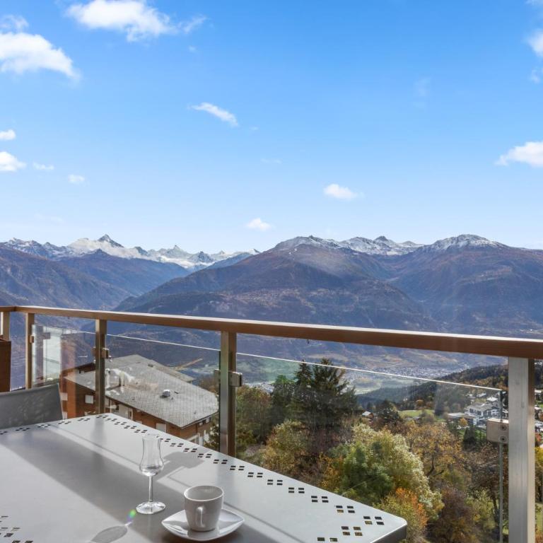 Crans-Montana 6 pers, grand appart rénové avec balcon, vue & parking - Appartement 3 Chambres - 20