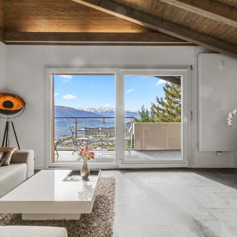 Crans-Montana 6 pers, grand appart rénové avec balcon, vue & parking - Appartement 3 Chambres - 8