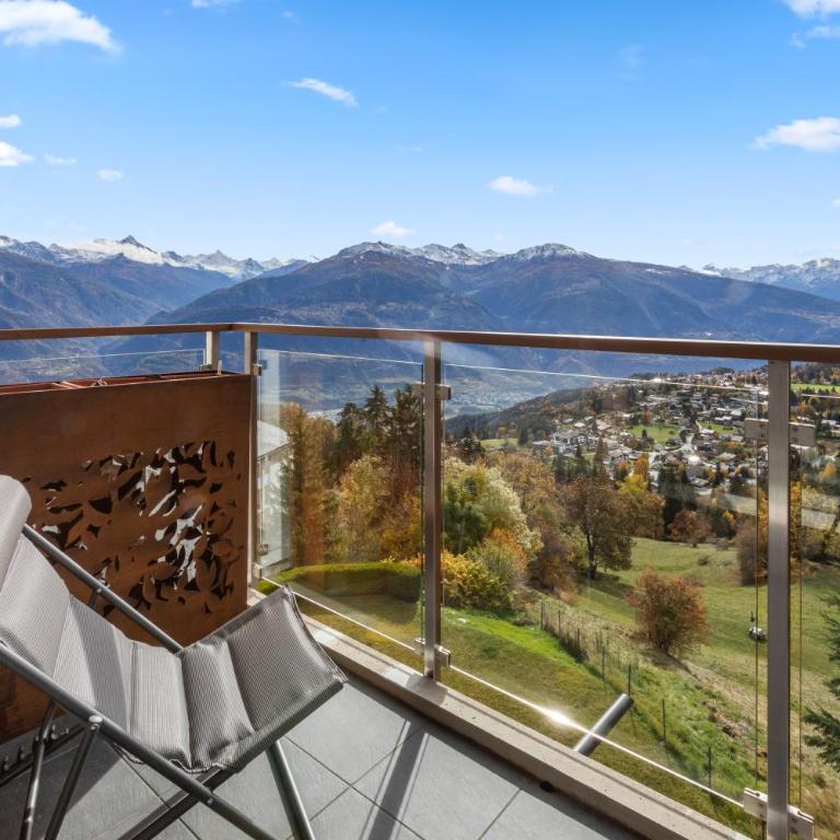 Crans-Montana 6 pers, grand appart rénové avec balcon, vue & parking - Appartement 3 Chambres - 2