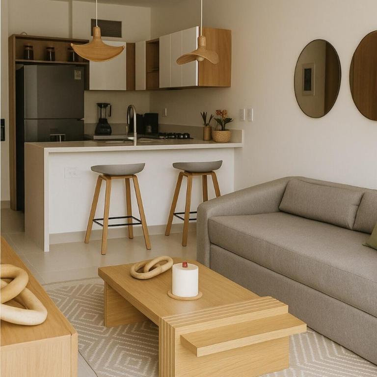 Apto de Ensueño en aguas cristalinas Baía Kristal - One-Bedroom Apartment with Terrace - 8