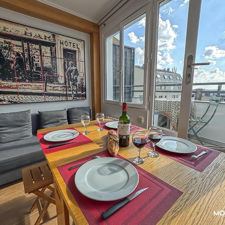Montmartre vue sur les toits de Paris et la Tour Eiffel - Apartamento de 1 dormitorio - 8