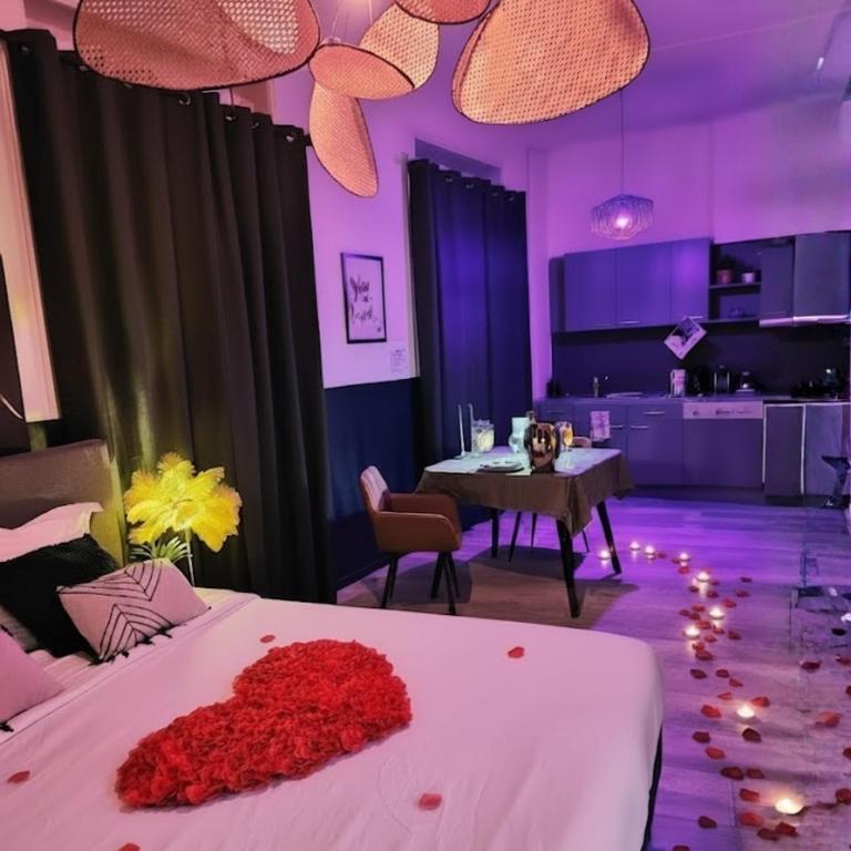 Suite Passion - Jacuzzi privé - Table massage - Deluxe One-Bedroom Apartment - 15