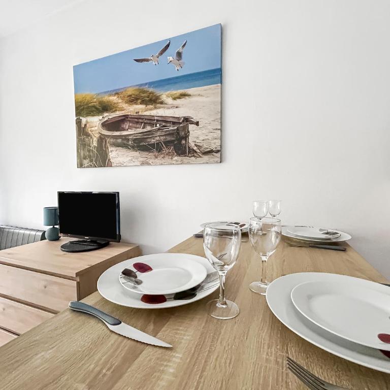 Les Portes de la Mer, Studio à 10 min de la plage - Studio mit Balkon - 13