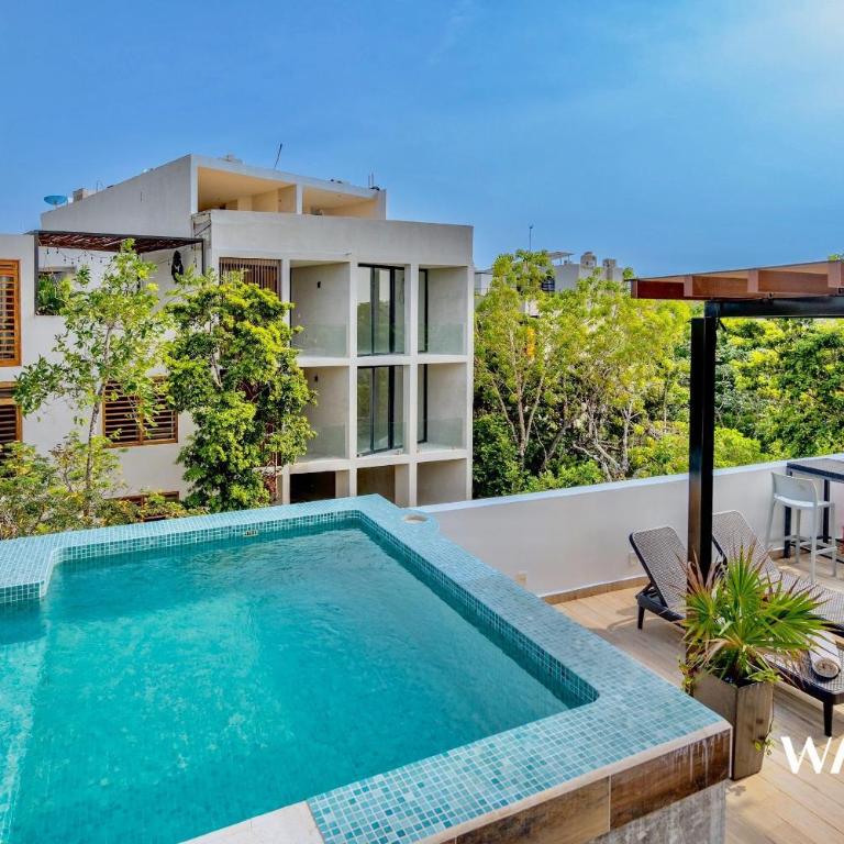 4 Br Spacious Exclusive Townhouse with Private Rooftop and Pool Navio Tulum by Waves - Apartamento - 42