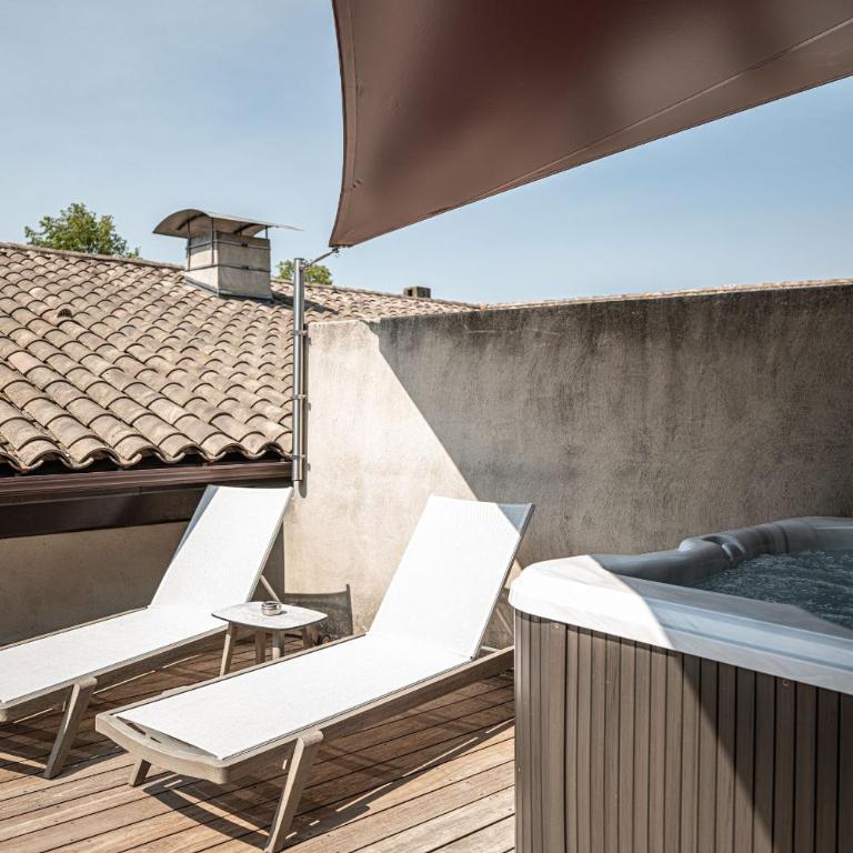 Hôtel Le Parc - La Table de Franck Putelat - Chambre Double de Luxe avec Jacuzzi Extérieur - 5