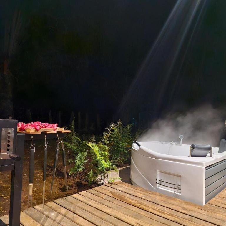 Lodge para parejas con jacuzzi hidromasaje - One-Bedroom Apartment - 14