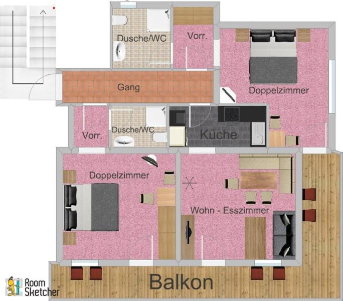 Haus Windegg - Apartment mit 2 Schlafzimmern und Balkon - 8