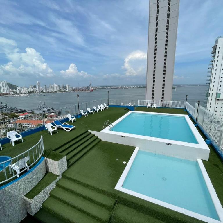 Apartamento en Bocagrande con vista lateral al mar ICDI - Two-Room Apartment - 6