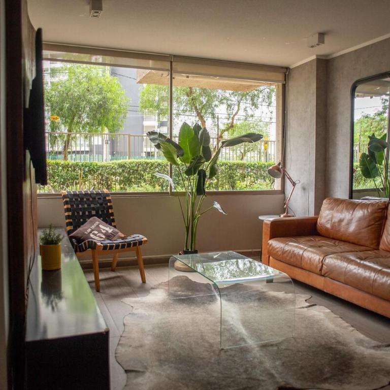 Apartartment 2 Bedrooms Suite Macul Metro Fully Equipped - Two-Bedroom Apartment with Terrace - 92