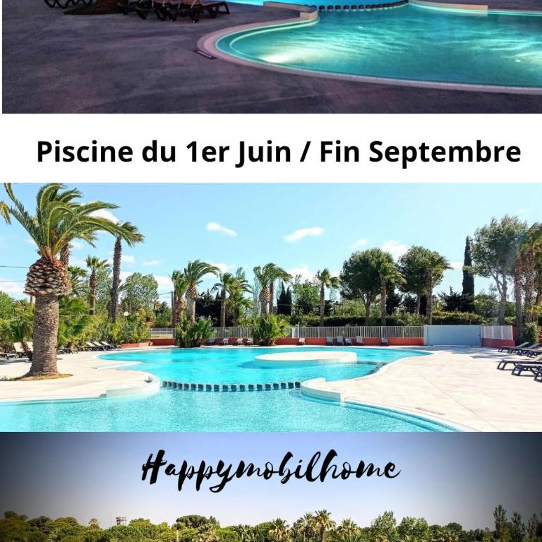 HappyMobilhome Argelès-sur-mer -plage à 500m- Camping 4 étoiles Del Mar - Mobile Home - 3