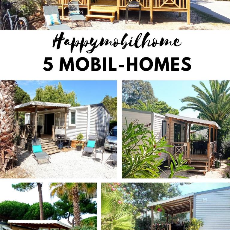 HappyMobilhome Argelès-sur-mer -plage à 500m- Camping 4 étoiles Del Mar - Mobile Home - 2