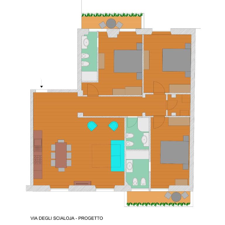 RomeBestHome Scialoja - Piazza del Popolo - Three-Bedroom Apartment - 6