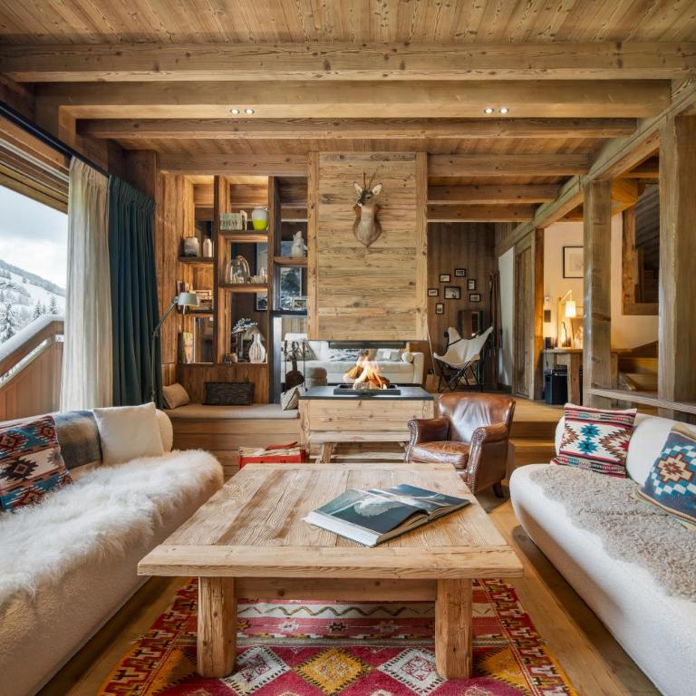 Luxury Chalet Black Mountain - 4BR, Sleeps 10, Fireplace, Mountain Views & Garden - Megève - Chalet - 41