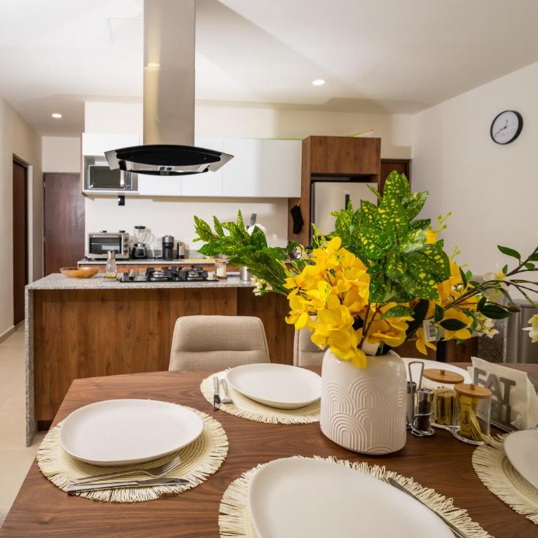 H living modernos con gym & albercas - Apartment with Balcony - 9