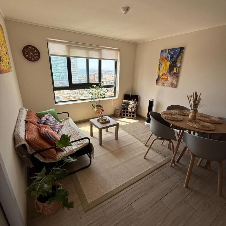 Acogedor Departamento en pleno centro de Antofagasta, hasta 4 personas, 1D 1B 1 sofá cama - One-Bedroom Apartment with Balcony and City View - 20