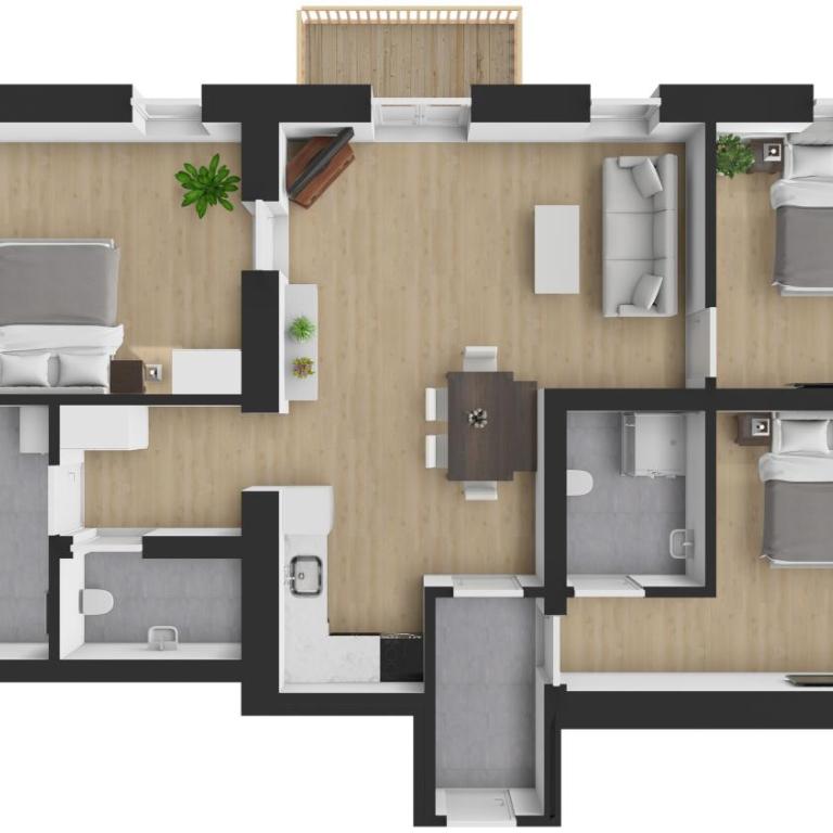 Rattendorf Luxury Apartments - Apartment Suite mit 3 Schlafzimmern - 16