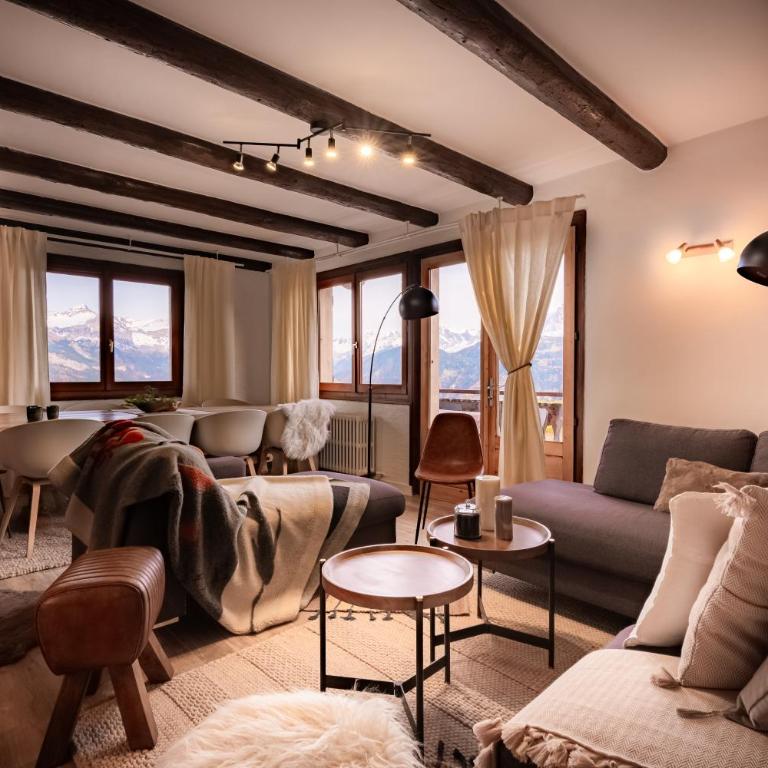 Appartement 10 personnes au pied des pistes vue Mont Blanc - Appartement avec Vue sur la Montagne - 2