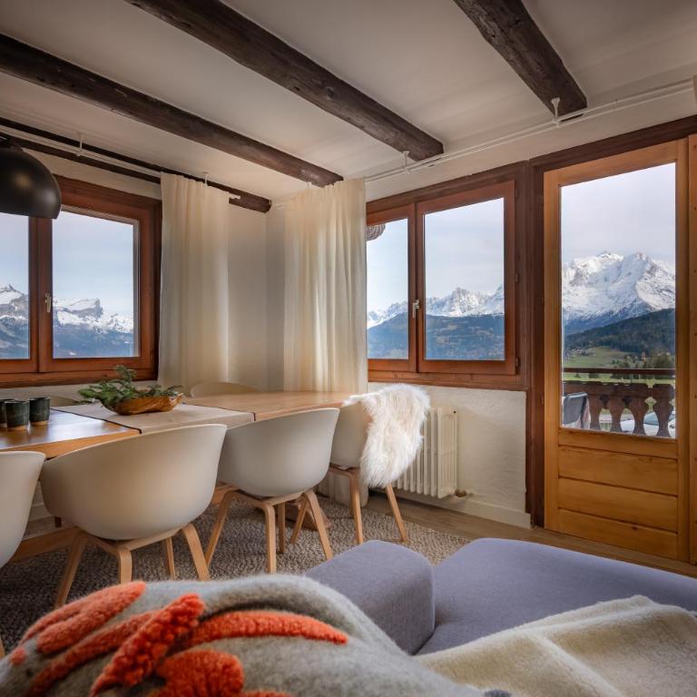 Appartement 10 personnes au pied des pistes vue Mont Blanc - Appartement avec Vue sur la Montagne - 1