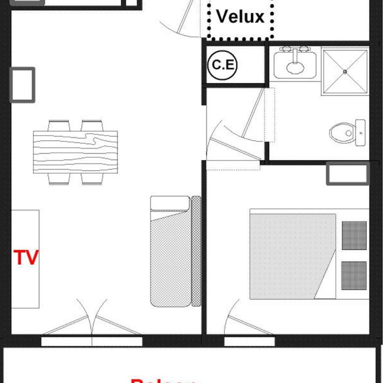 Appartement confortable avec balcon et WIFI, au pied des pistes - Appartement 2 Chambres - 2