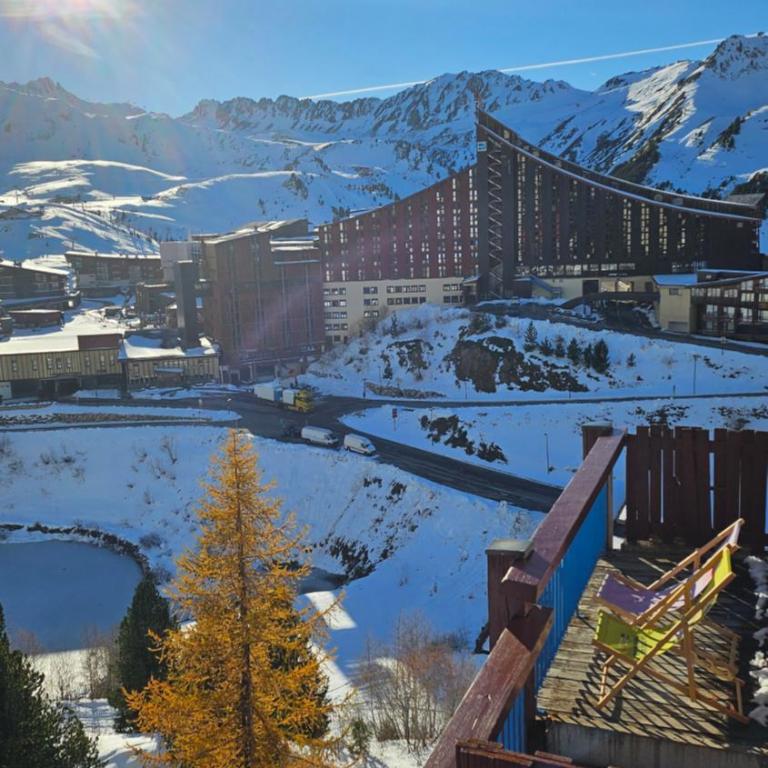 Plein Sud, skis aux pieds, linge & ménage inclus---South-facing, SKI-IN-OUT, all included---Arc 2000, Le Varet - Appartement 1 Chambre avec Balcon et Vue sur les Montagnes - 4