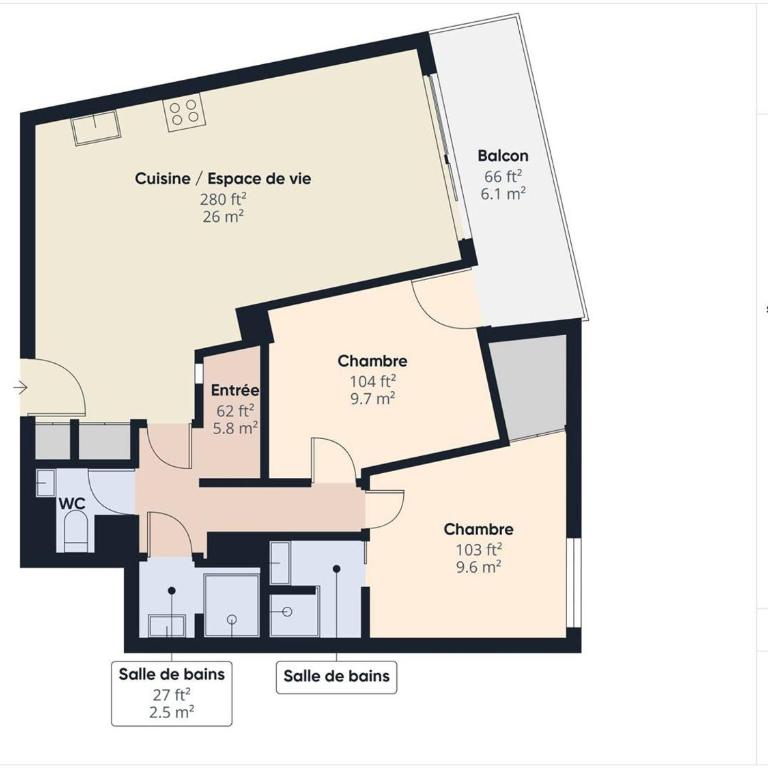 Appartement neuf 3 pièces, 6 pers, proche pistes La Rosière - FR-1-398-675 - Appartement - 16