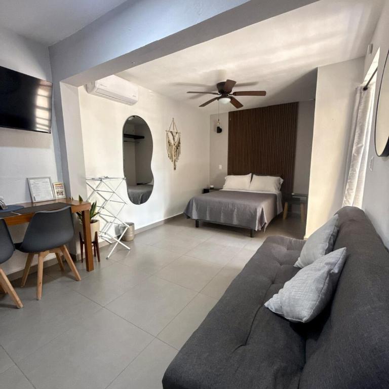 Peach35Up Centrico studio super ubicado y tranquilo, cerca de las principales atracciones en el centro de Cancun - One-Bedroom Apartment - 1