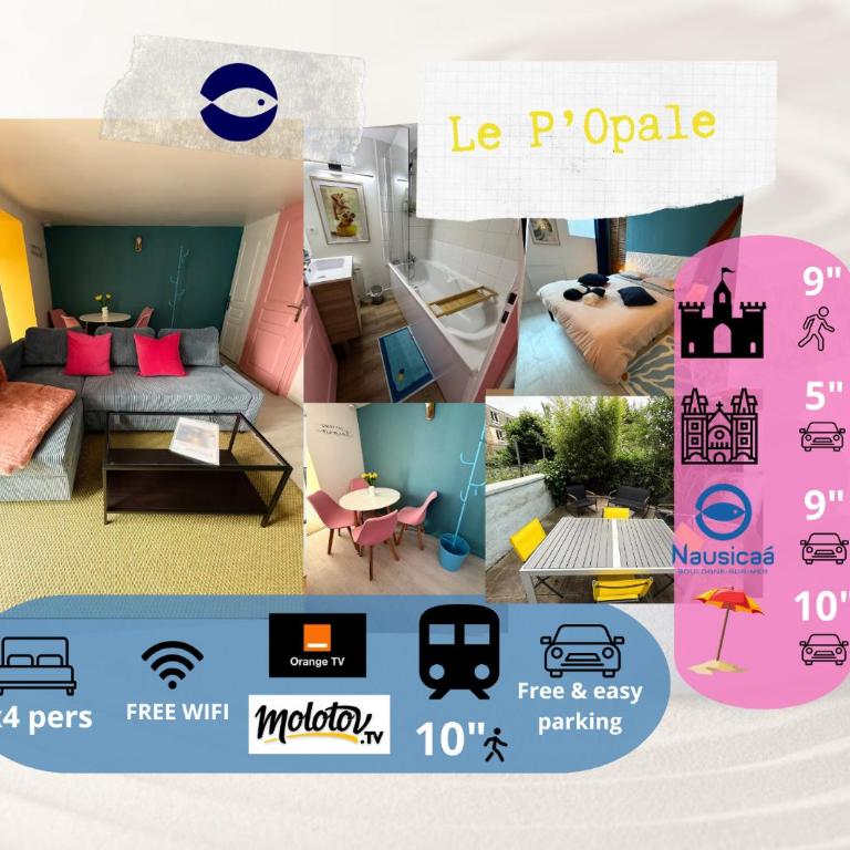 Le p'Opale - 4 people, near old town, Wi-Fi - Appartamento con 1 Camera da Letto - 1