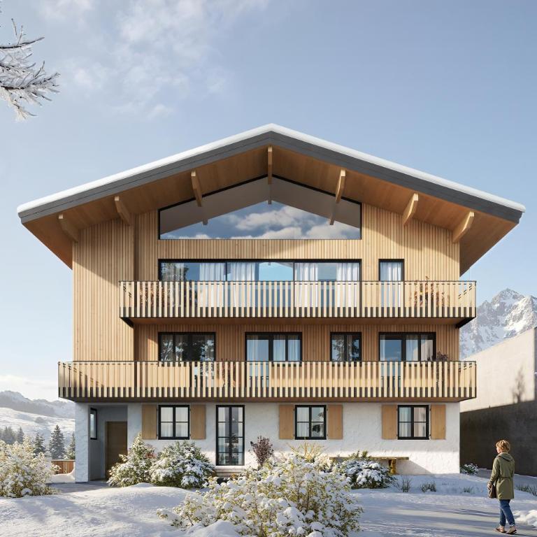Almrösle Apartments - Apartment mit 1 Schlafzimmer, Balkon und Bergblick - 1
