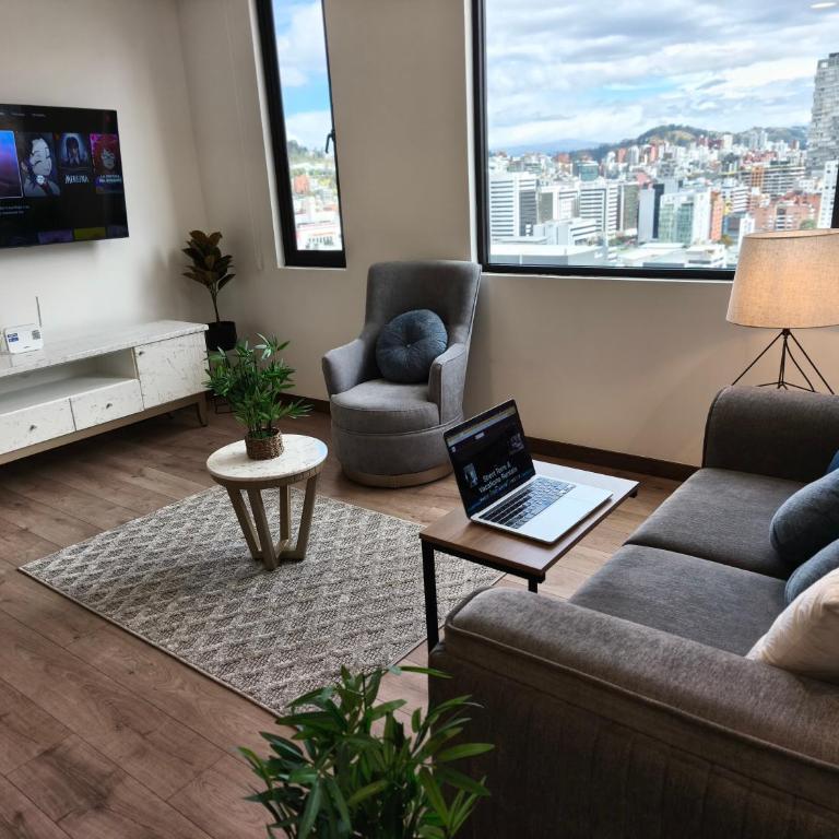 Sense Coliving Ecuador Residences & Convention - Apartamento de 1 dormitorio con vistas a la ciudad - 5