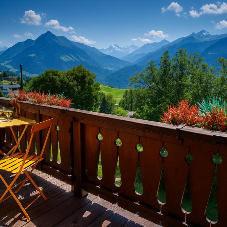 Chalet spa avec terrasses et vue panoramique - Apartment mit 2 Schlafzimmern - 19