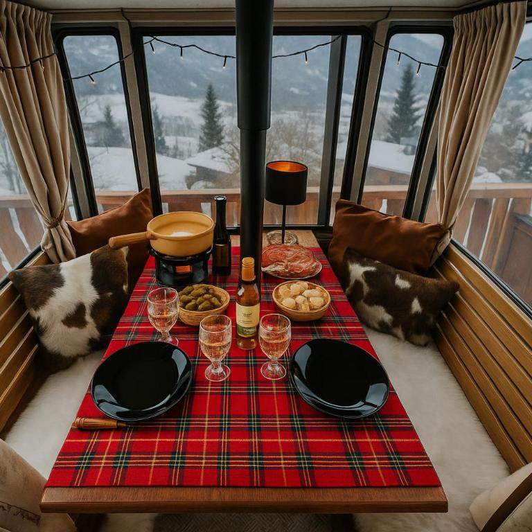 Chalet spa avec terrasse et vue alpine - Apartment mit 2 Schlafzimmern mit Balkon und Terrasse - 6