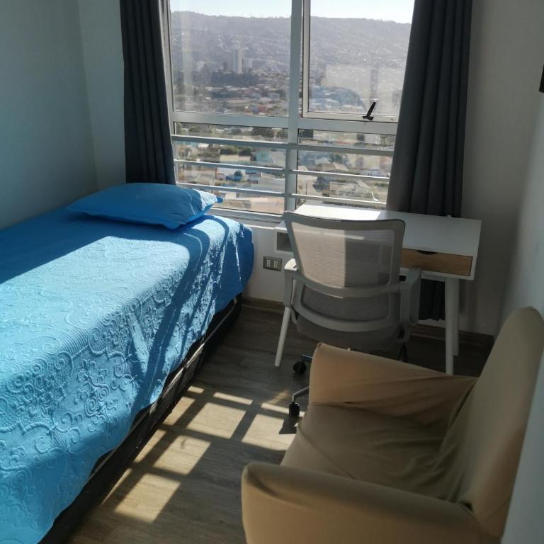 Depto Valparaíso con Vista al Mar y a la Bahía de Valparaíso - Single Room - 9