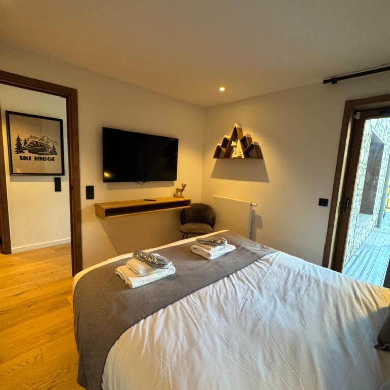 Magnifique 4 pièces de luxe pour 6 personnes - vue exceptionnelle - idéal pour une famille ou des amis - proche des pistes - Méribel Mottaret - Apartment mit 3 Schlafzimmern und Bergblick - 18