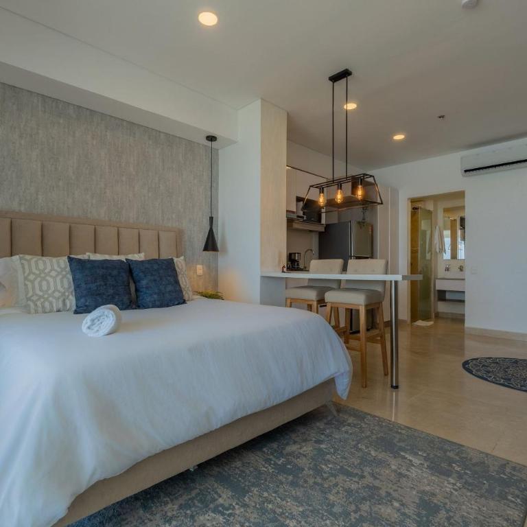 Condominio exclusivo nuevo frente al mar Cartagena Beach - Apartamento de 1 dormitorio con balcón y vistas al mar - 13