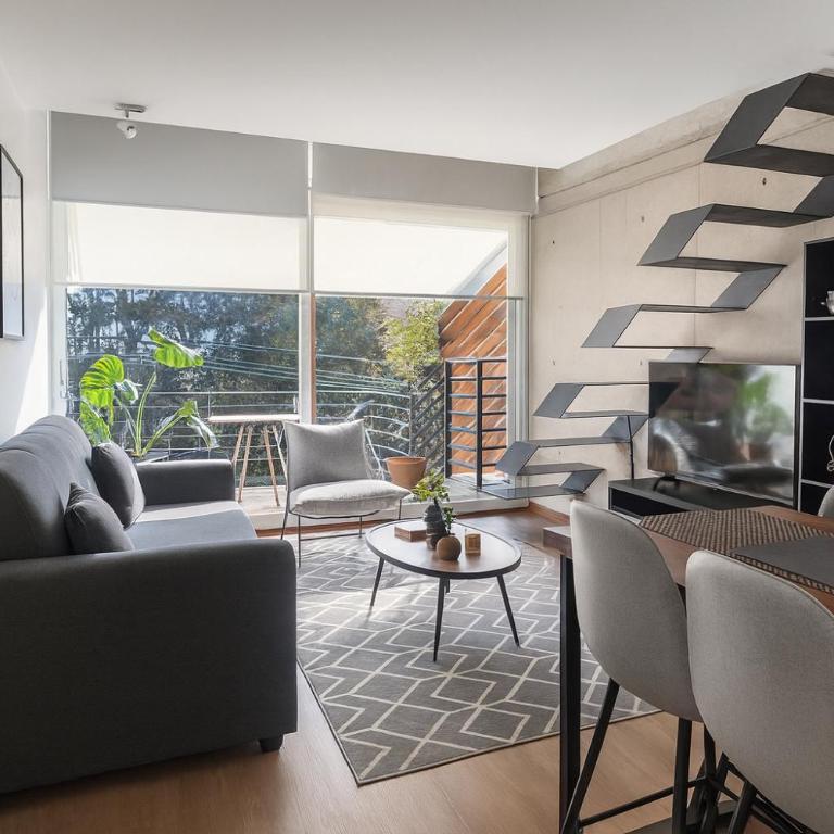 Luxury Loft en el corazón de Providencia - piscina y parking gratis - One-Bedroom Apartment - 1