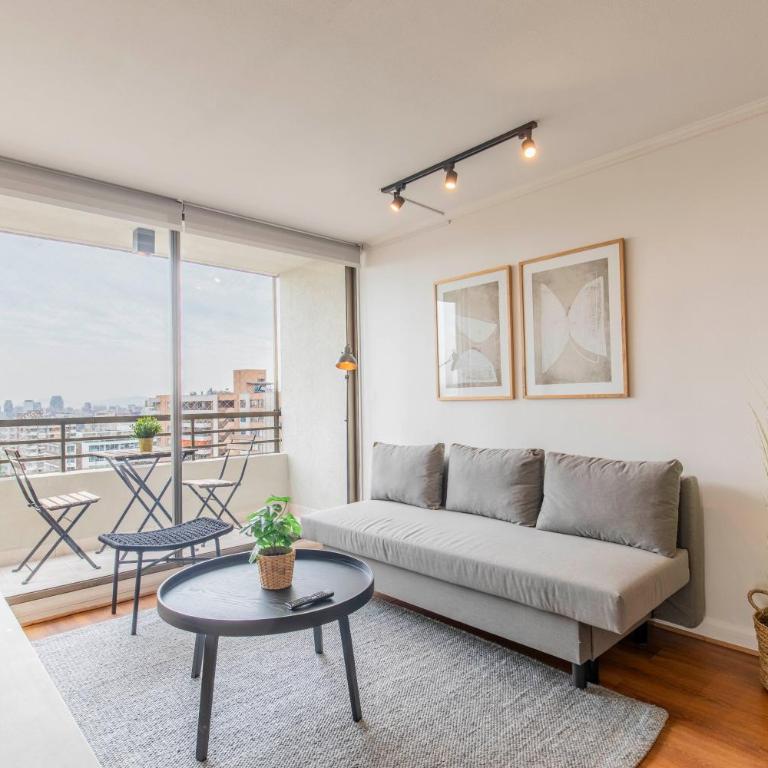 Costanera Center - vistas, metro, parking mm275 - Two-Bedroom Apartment with Balcony and Terrace - 3