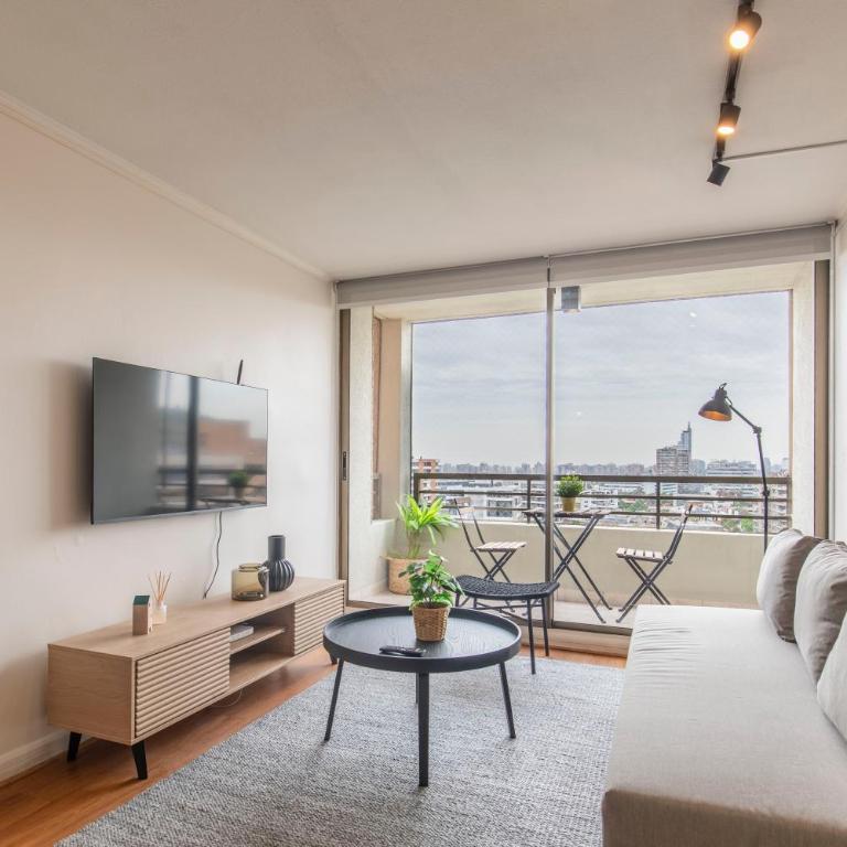 Costanera Center - vistas, metro, parking mm275 - Two-Bedroom Apartment with Balcony and Terrace - 2