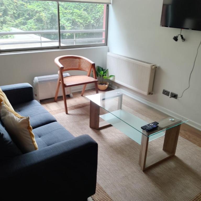 Exclusivo depto con AC y piscina Ñuñoa - One-Bedroom Apartment - 5