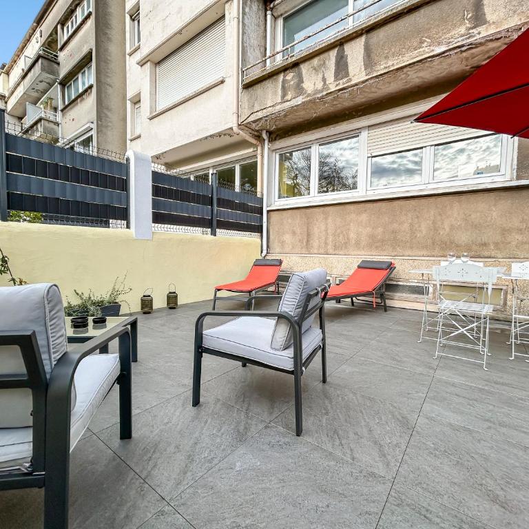 Escale marine à deux pas du sable, terrasse privée - One-Bedroom Apartment with Sea View - 22