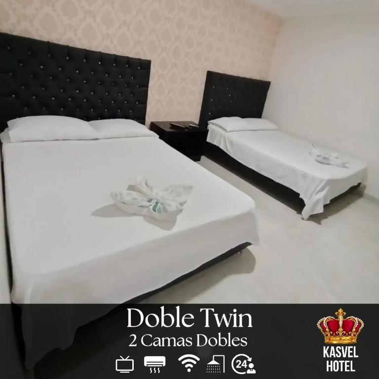 Hotel Kasvel - Habitación Doble - 2 camas dobles - 1