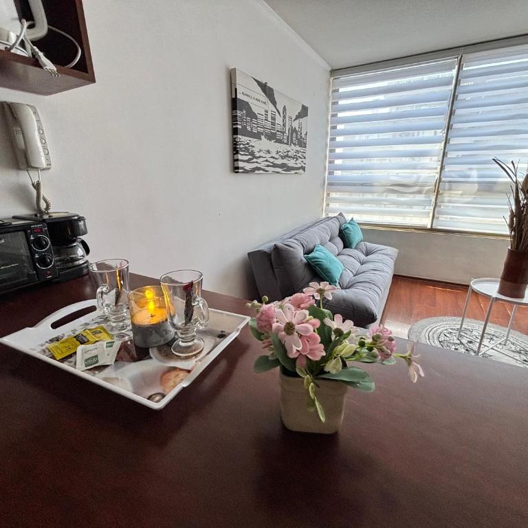 depto para 3 vista torre entel metro la moneda - One-Bedroom Apartment - 7