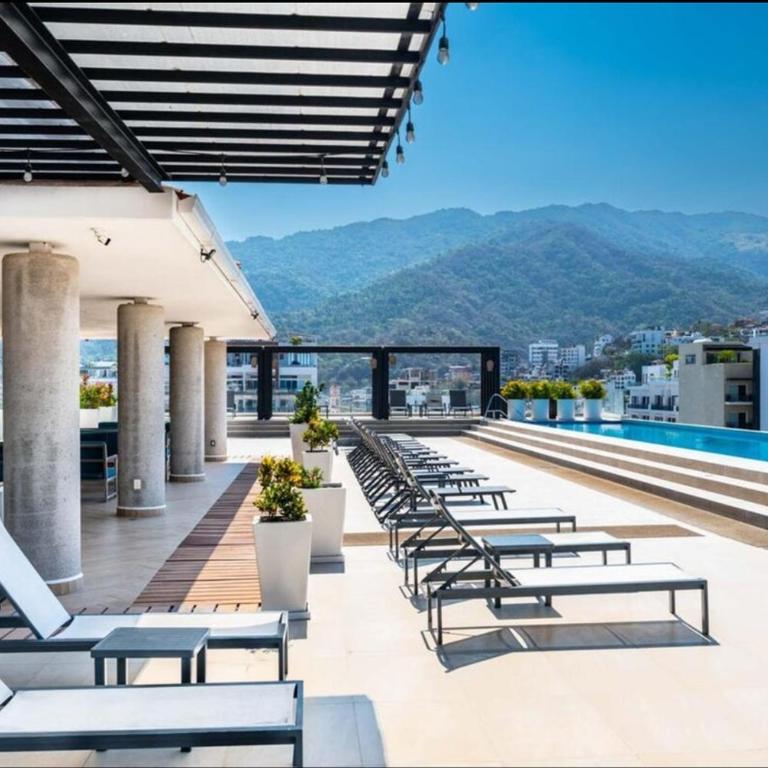 2BR Luxury Condo with Rooftop Pool Zona Romántica - Apartamento de 2 dormitorios con vistas parciales al océano - 34